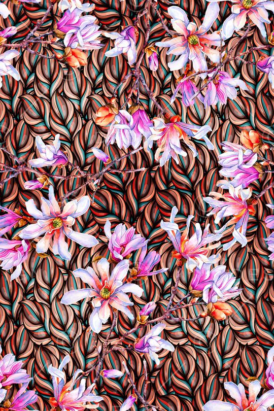 花卉印花华亿平台图片