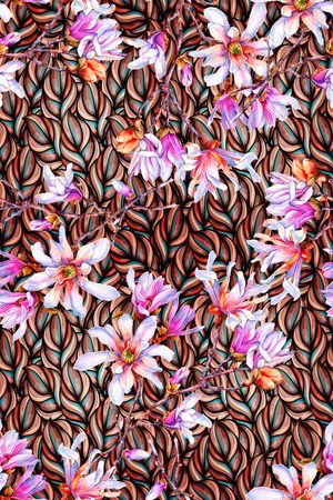 花卉印花华亿平台图片