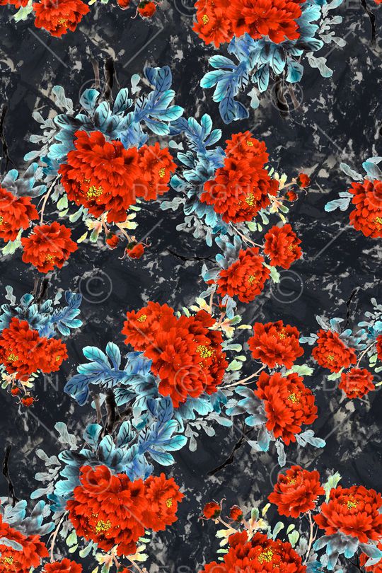 花卉印花华亿平台图片