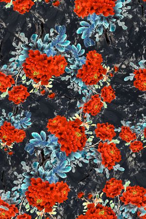 花卉印花华亿平台图片