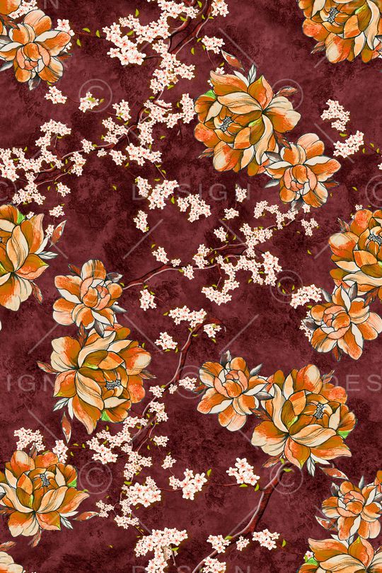 花卉印花华亿平台图片