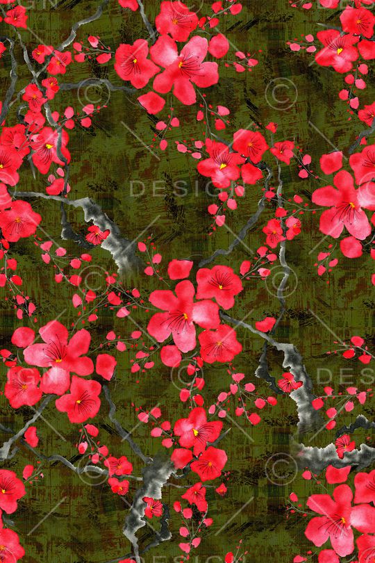 花卉印花华亿平台图片