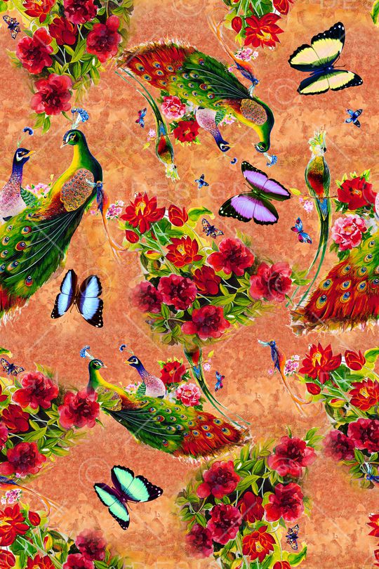 花卉印花华亿平台图片