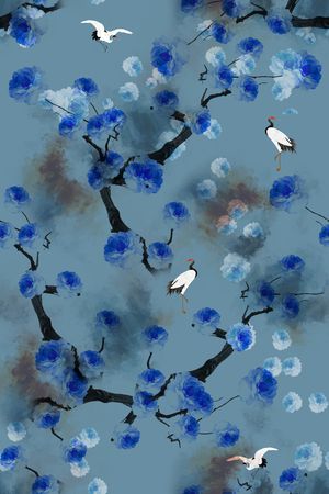 花卉印花华亿平台图片