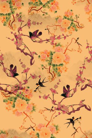 花卉印花华亿平台图片