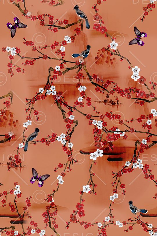 花卉印花华亿平台图片