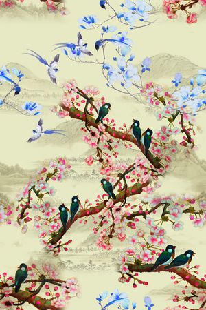 花卉印花华亿平台图片