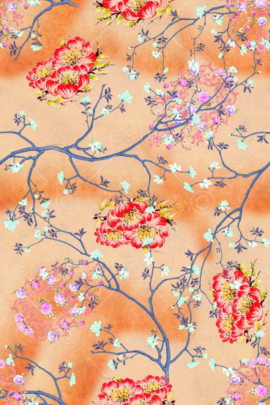 花卉印花华亿平台图片