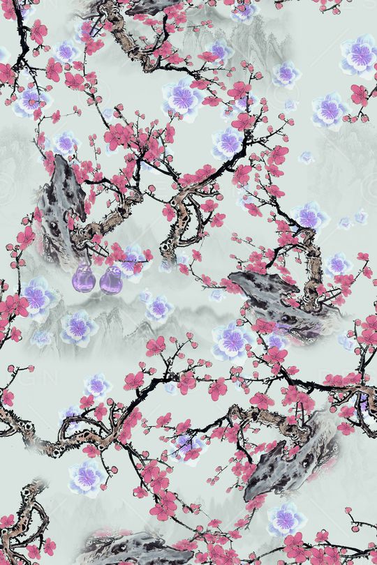 花卉印花华亿平台图片