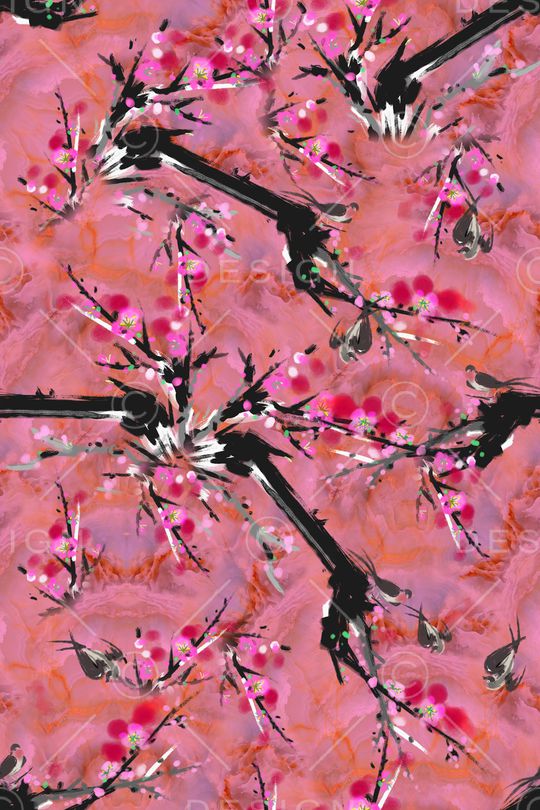 花卉印花华亿平台图片