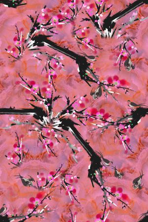 花卉印花华亿平台图片