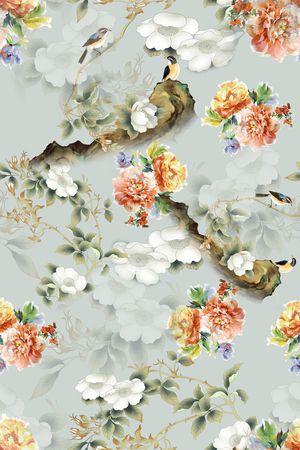 花卉印花华亿平台图片