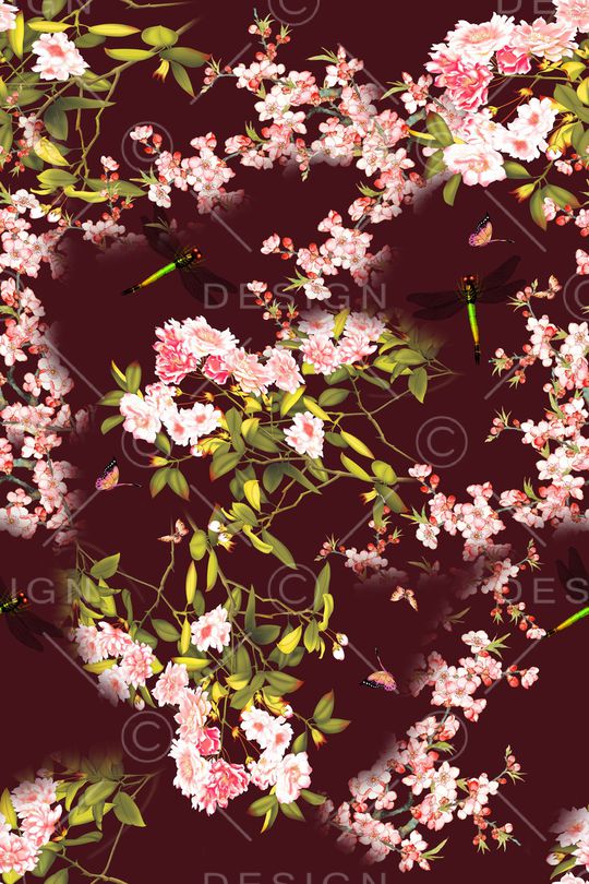 花卉印花华亿平台图片