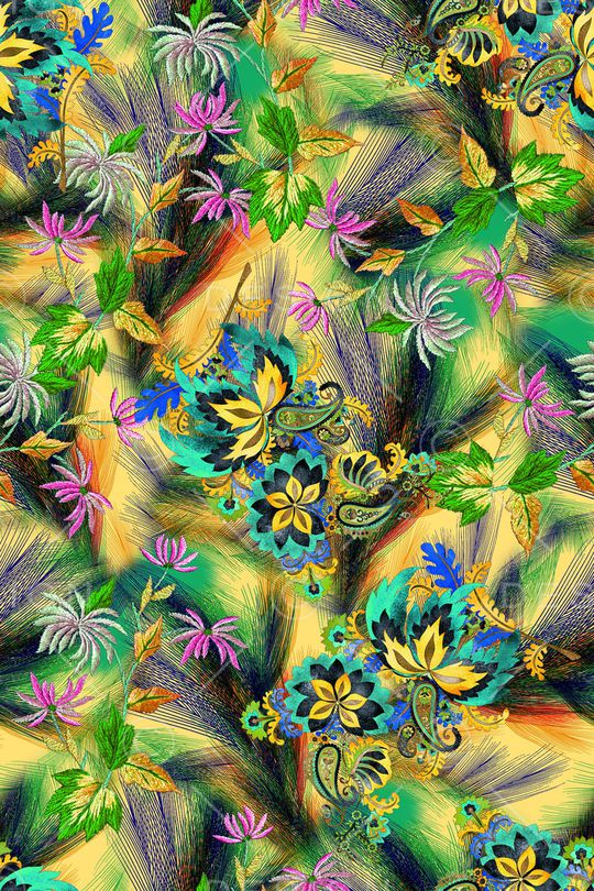 花卉印花华亿平台图片