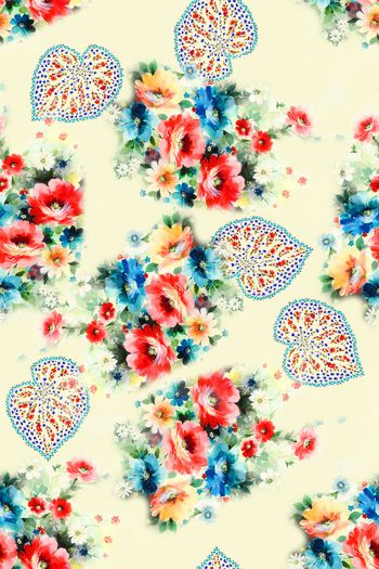 花卉印花华亿平台图片