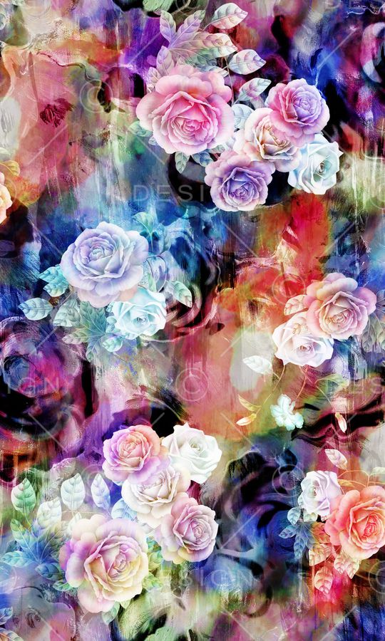 彩底花卉印花华亿平台图片