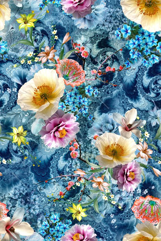 花卉印花华亿平台图片