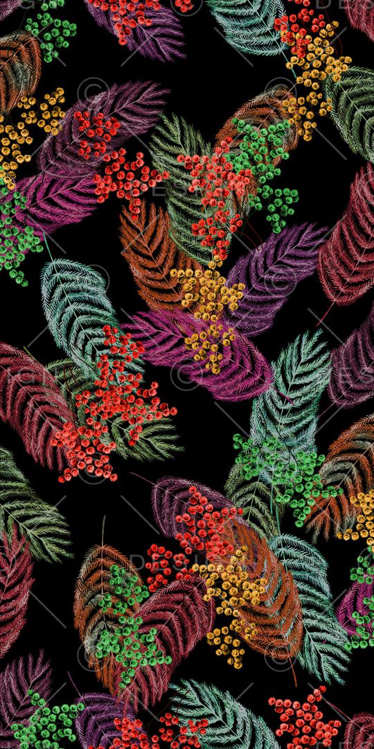 绿植树叶印花华亿平台图片