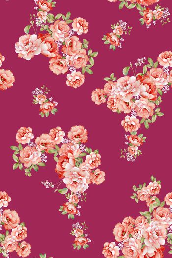 花卉印花华亿平台图片