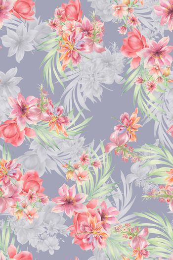 花卉印花华亿平台图片