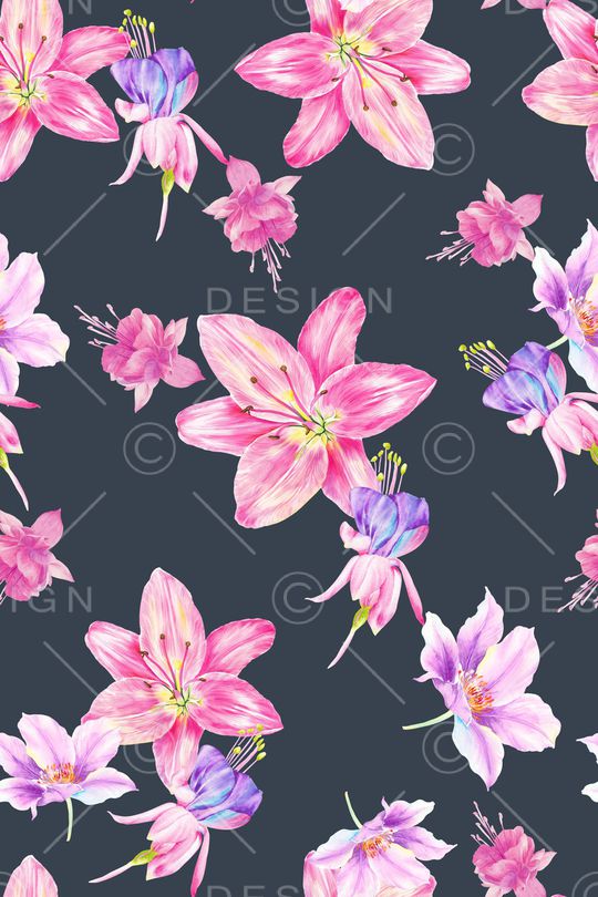 花卉印花华亿平台图片