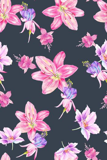 花卉印花华亿平台图片