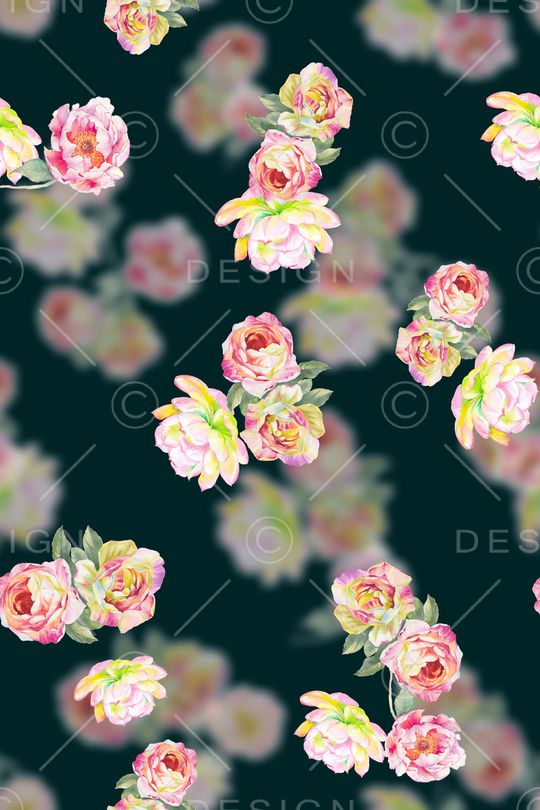 花卉印花华亿平台图片