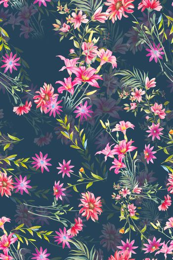 花卉印花华亿平台图片