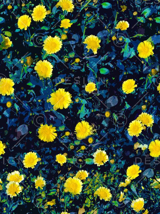 彩底花卉印花华亿平台图片