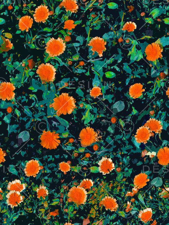 彩底花卉印花华亿平台图片