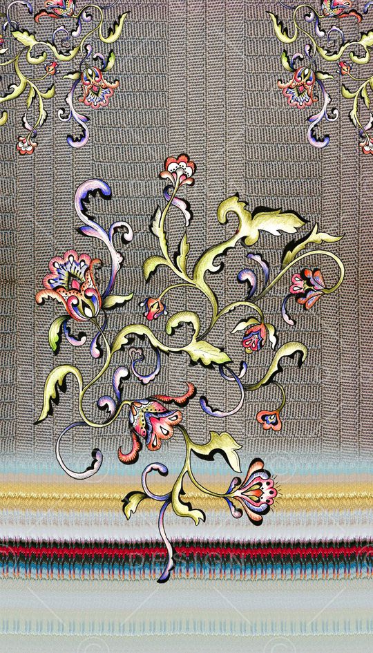 连衣裙印花华亿平台图片