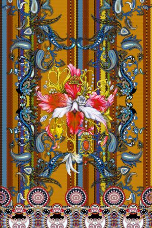 连衣裙印花华亿平台图片