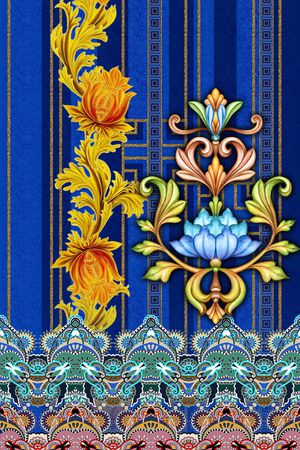 连衣裙印花华亿平台图片