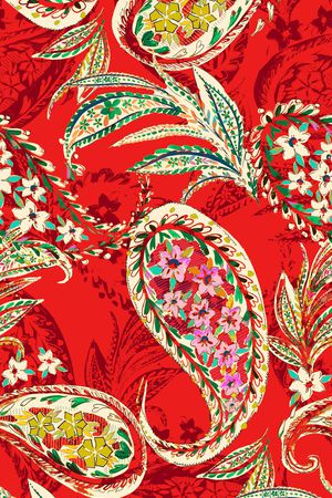 佩斯利印花华亿平台图片