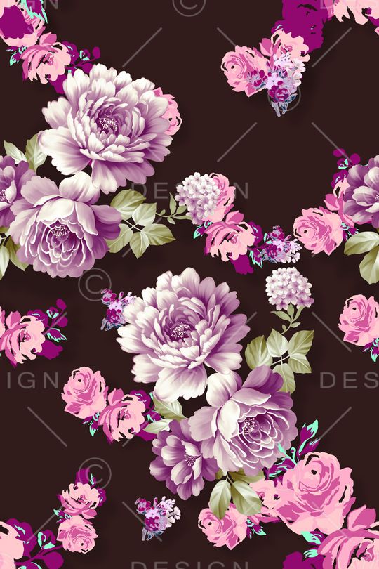 花卉印花华亿平台图片