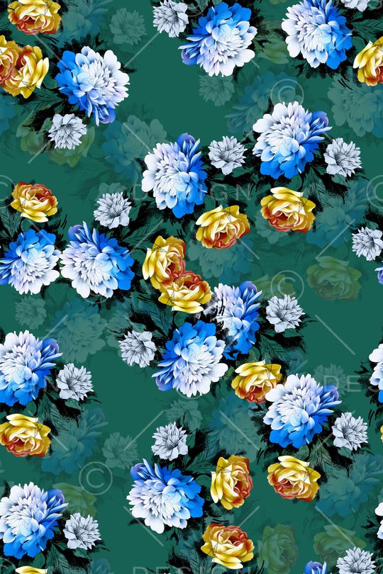 花卉印花华亿平台图片