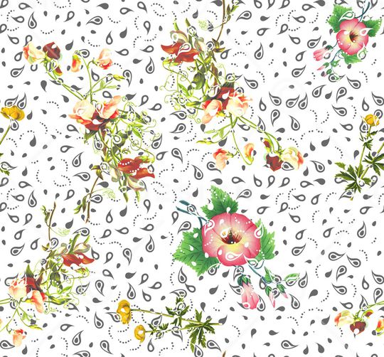 花卉印花华亿平台图片