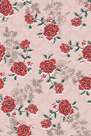 花卉印花华亿平台图片