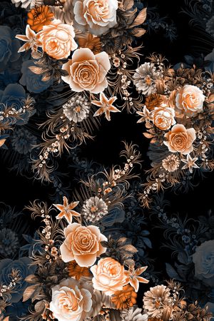 花卉印花华亿平台图片