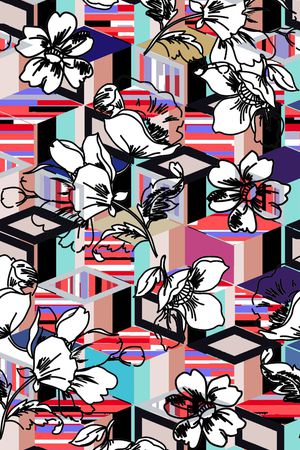 几何印花华亿平台图片