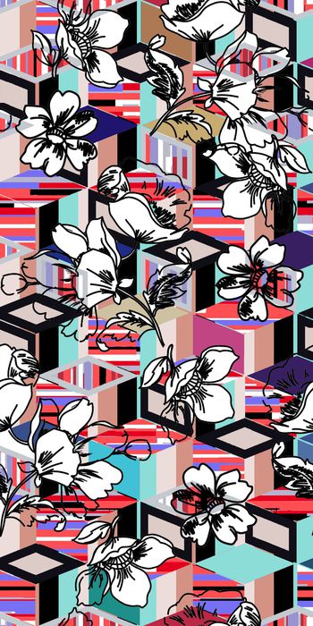 几何印花华亿平台图片