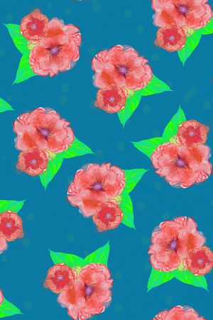 花卉印花华亿平台图片