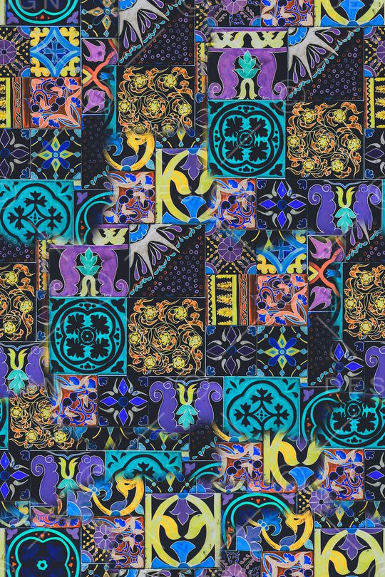 复古印花华亿平台图片