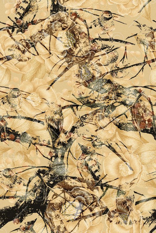 风景景观印花华亿平台图片