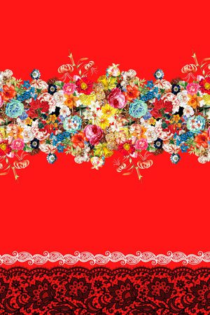 花卉印花华亿平台图片