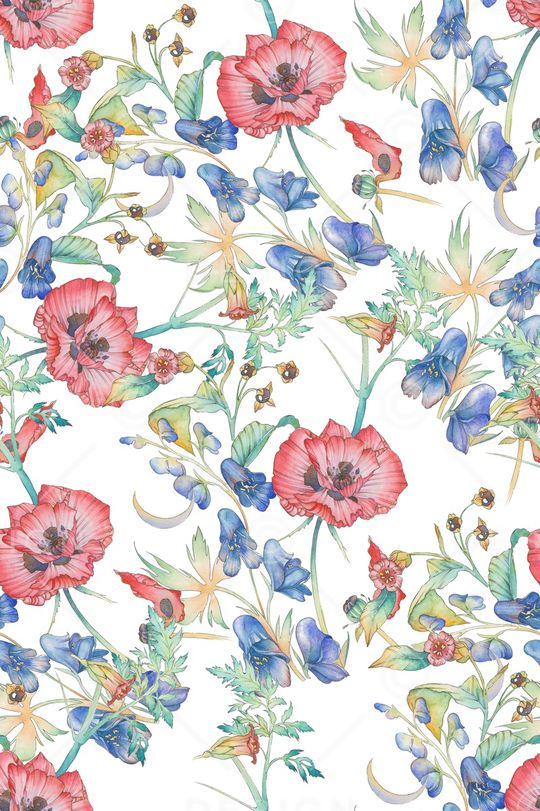 花卉印花华亿平台图片