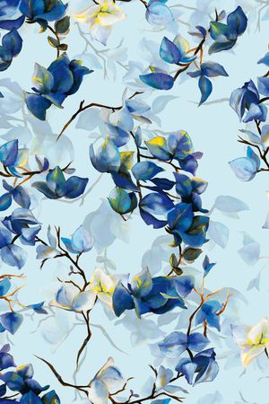 玉兰花印花华亿平台图片