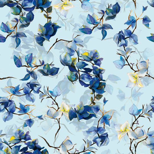 玉兰花印花华亿平台图片