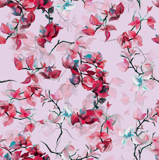 玉兰花印花华亿平台图片