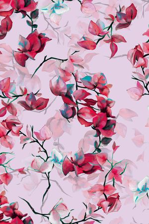 玉兰花印花华亿平台图片